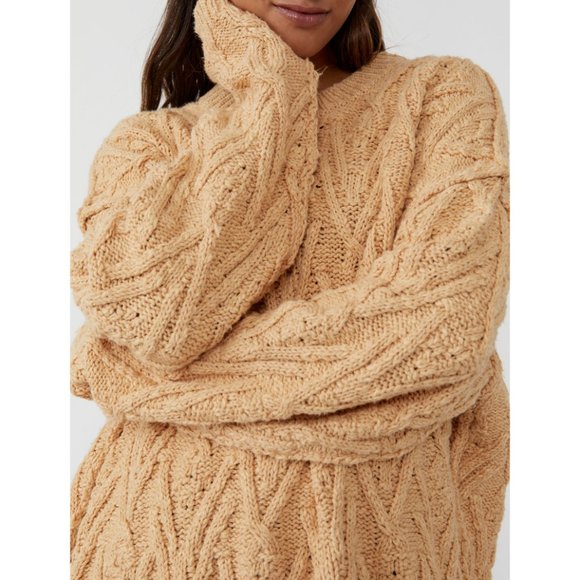 FREE PEOPLE Isla Cable Tunic / Camel - Picture 2 of 6